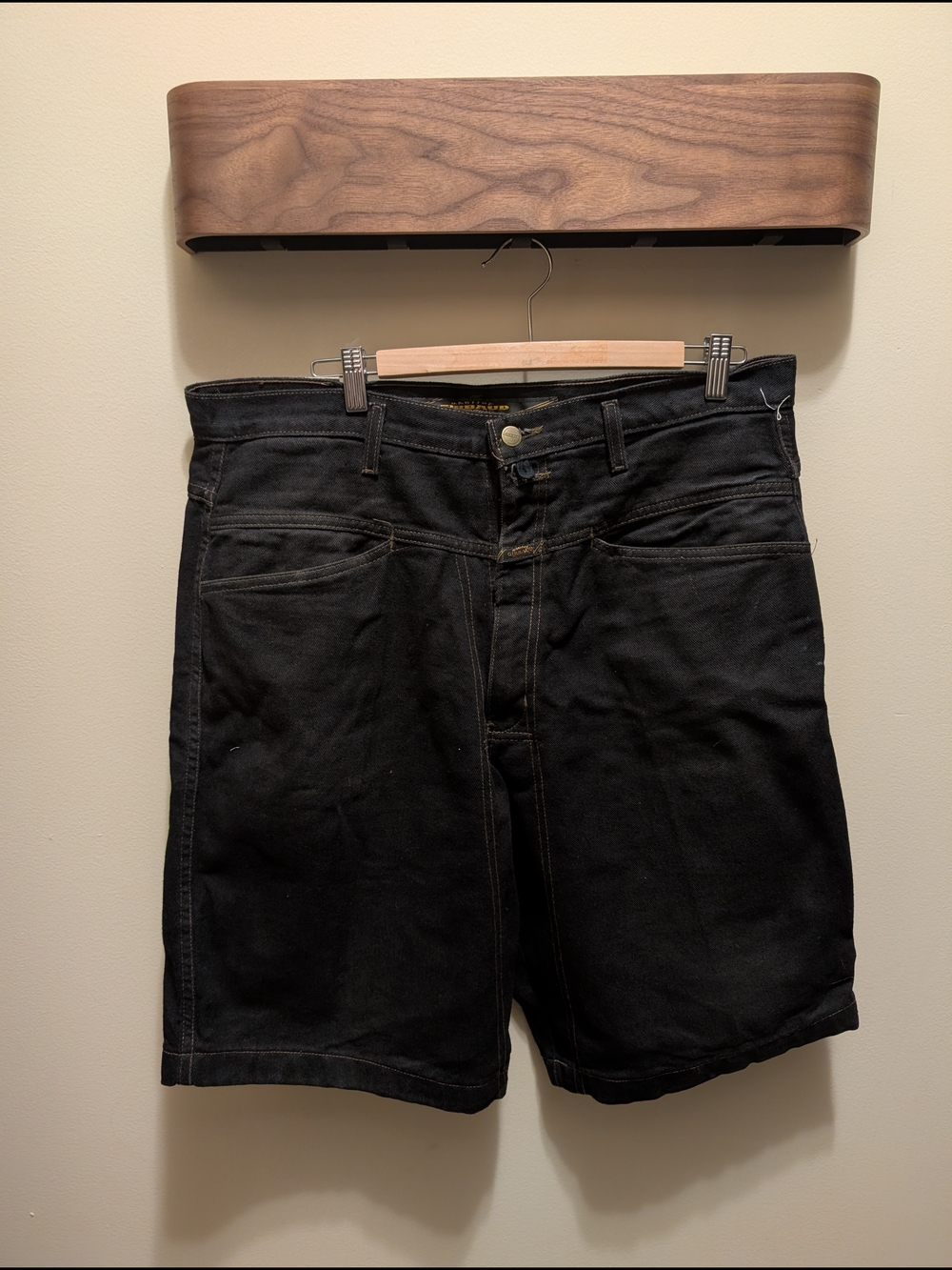Marithe Francois Girbaud Black Denim Shorts - Classic Five-Pocket Style
